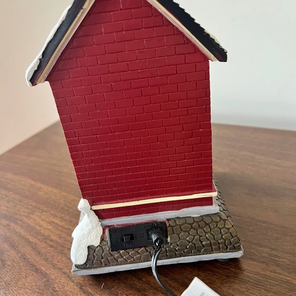 Costco Lighted Christmas Village Church with Carolers Red Brick Winter Decor